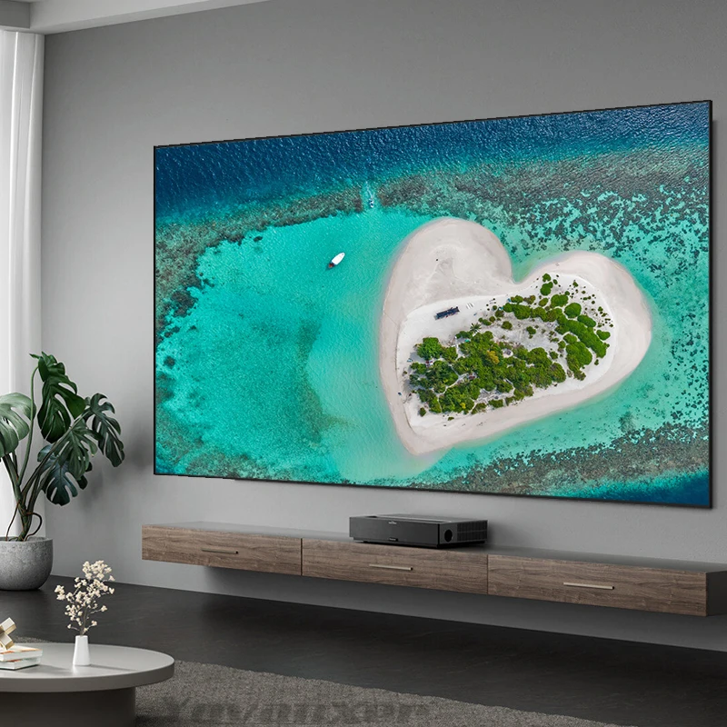 2024 НОВЫЙ 130-дюймовый ALR CLR UST PET Crystal Ambient Light Rejecting с фиксированной рамкой