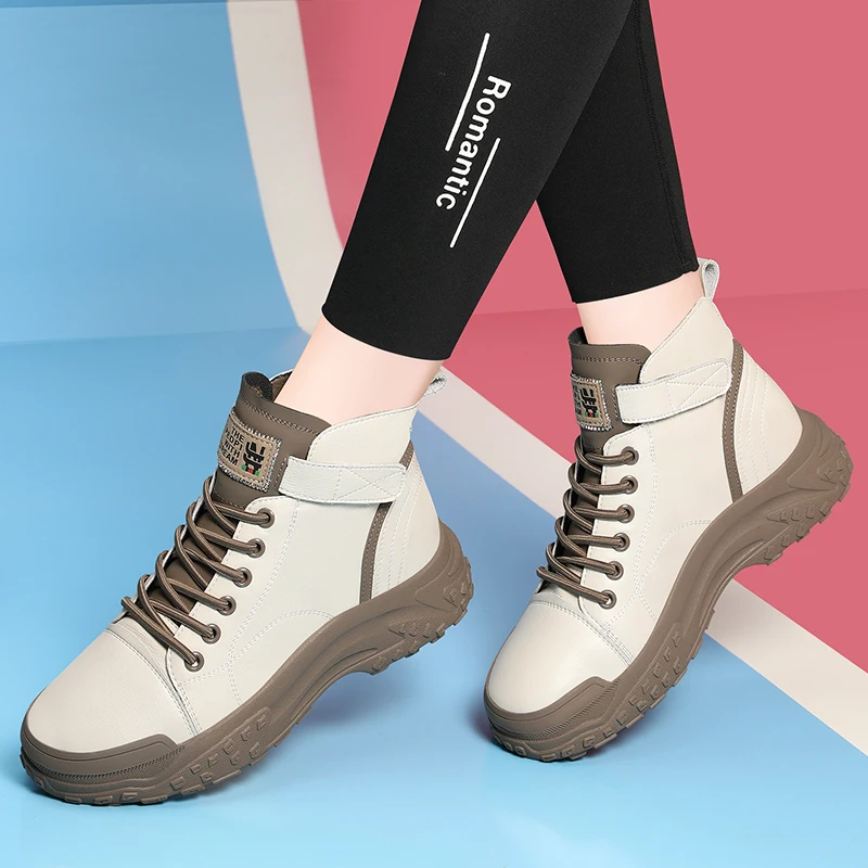 Женские ботильоны с высоким берцем женские кроссовки обувь на платформе