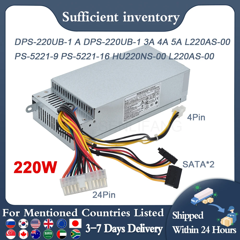 Genuine New For Dell 220W Power Supply DPS-220UB-1 A DPS-220UB-4 A L220NS-00 PE-5221-08 PS-5221-9 CPB09-D220R HU220NS-00