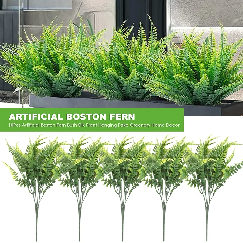 

10 шт., искусственные бостонские папоротники