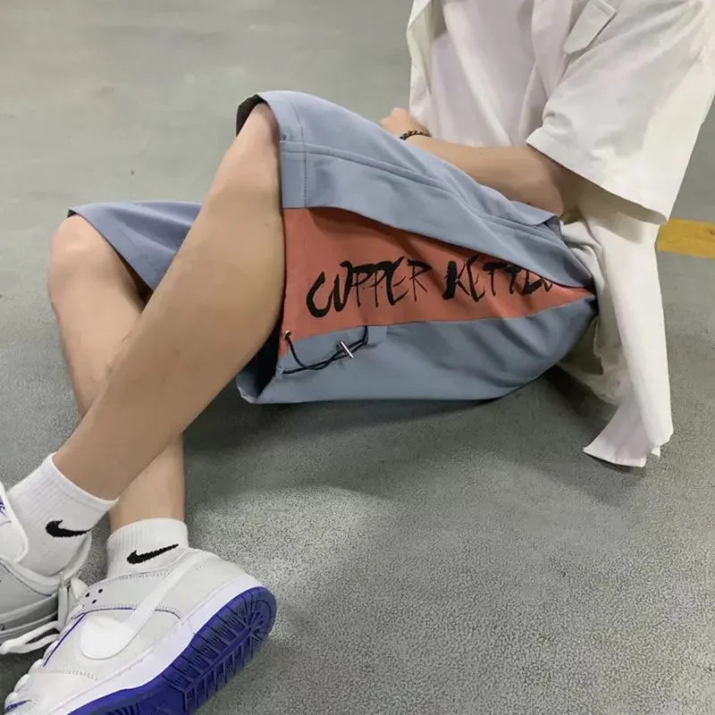 Лето 2022 новый стиль Гонконгские мужские корейские модные повседневные брюки