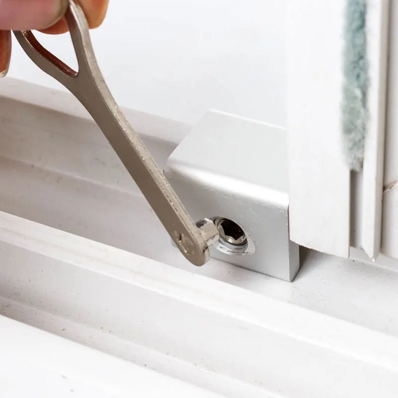 LIFE Security Door Window Lock Aluminum Restrictor Window Cable Limit For Children Window Sliding Stopper Safety Key Locker