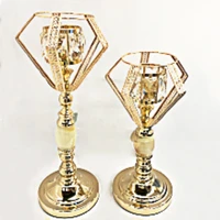 golden candlestick centerpiece ornaments wedding table flower props wedding arrangement decoration