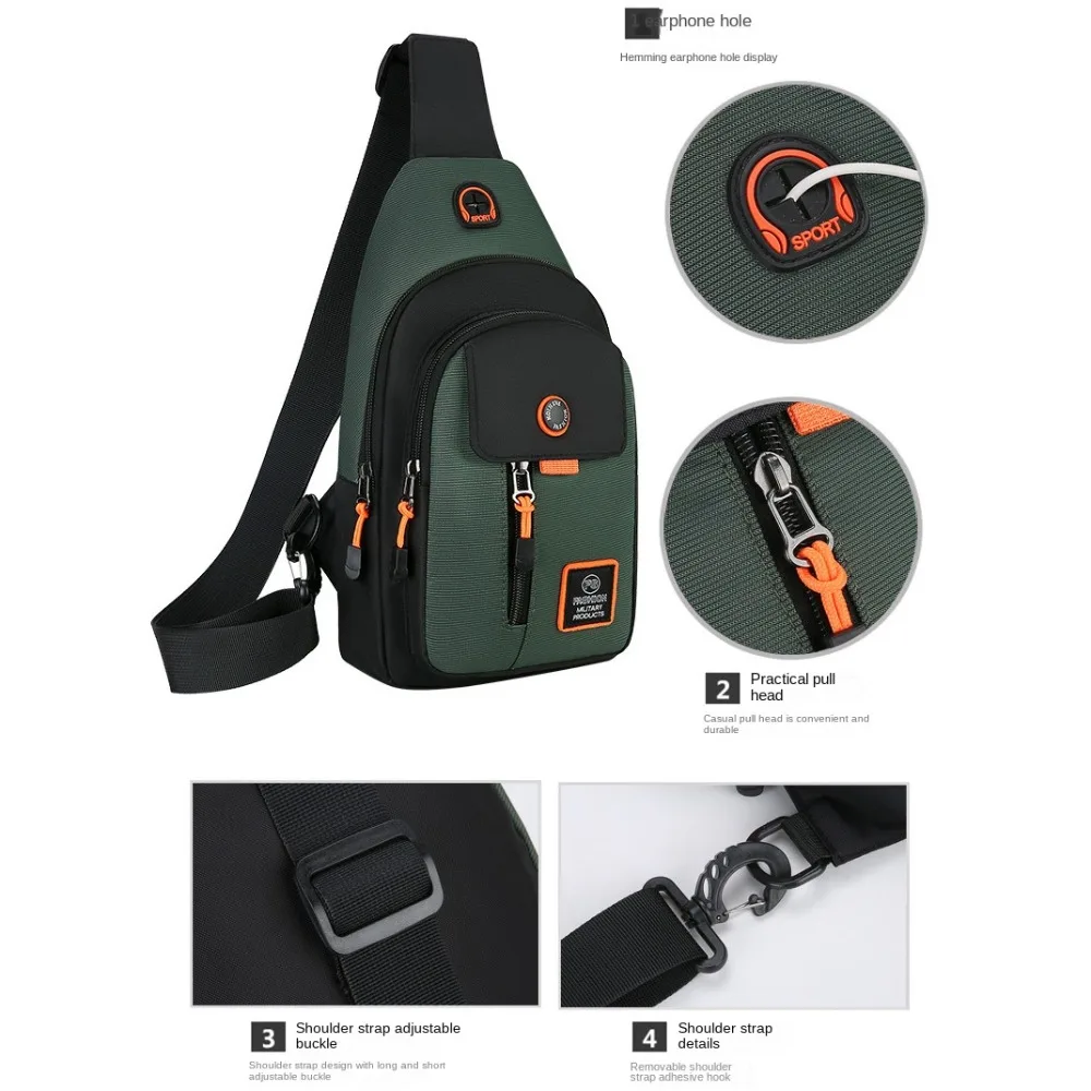 Мужская Сумка Через Плечо На Ремне Уличная Спортивная Нагрудная Из Ткани Оксфорд