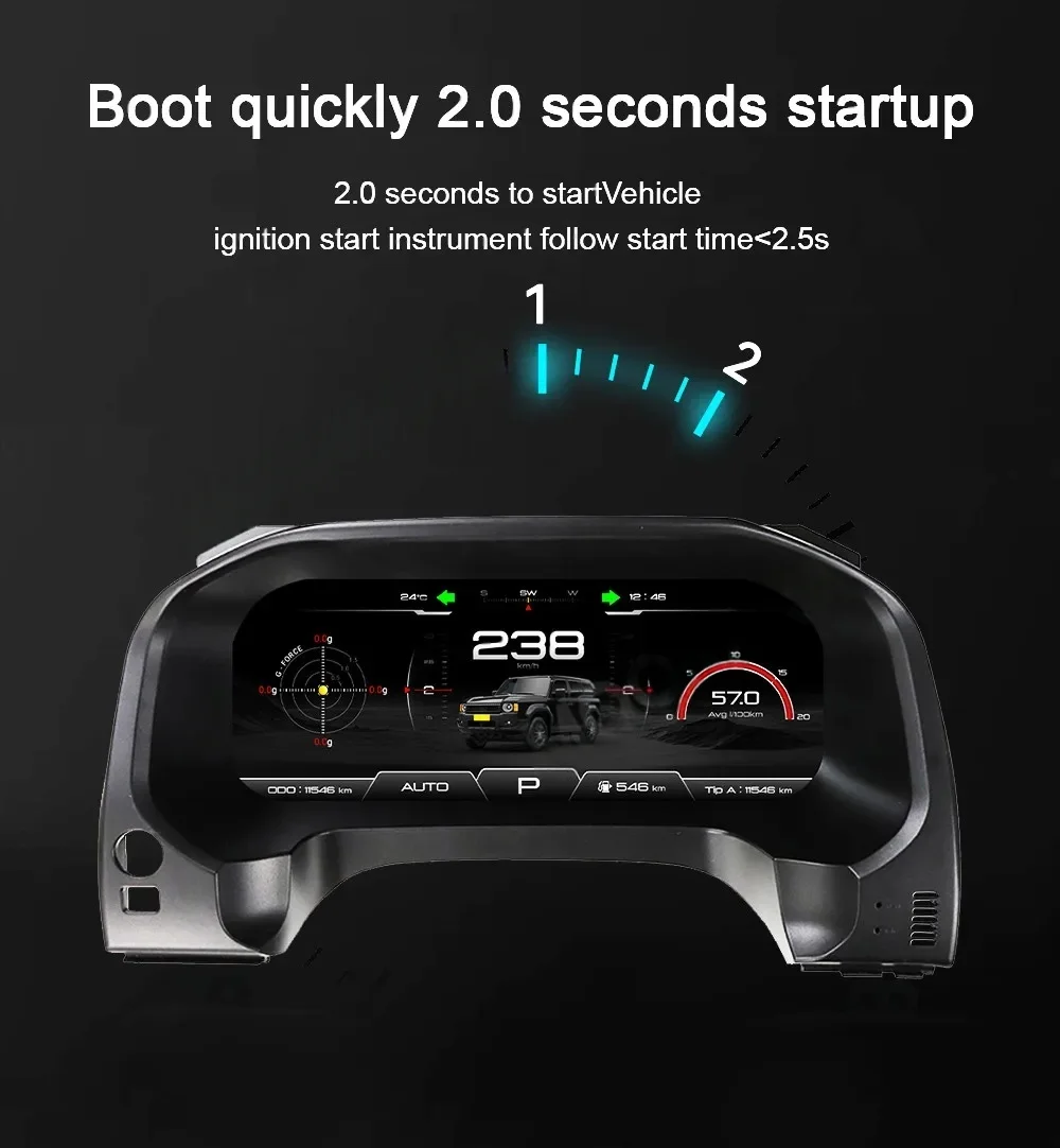 

Автомобильный ЖК-прибор для Toyota Prado 2010-2023, цифровой кластер, приборная панель, кабинет, ЖК-спидометр, виртуальный приборный блок