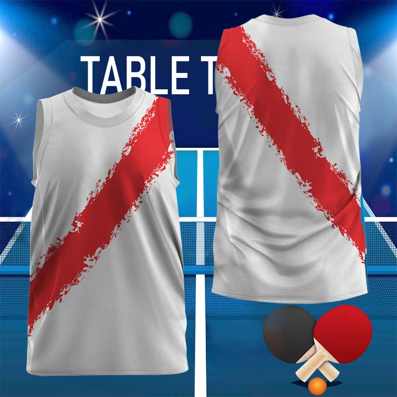 

Men's Fitness Tank Top Basketball Sports Quick Dry Tank Top Sleeveless Shirt Fashion Large Sweat-absorbing Tennis Shirt