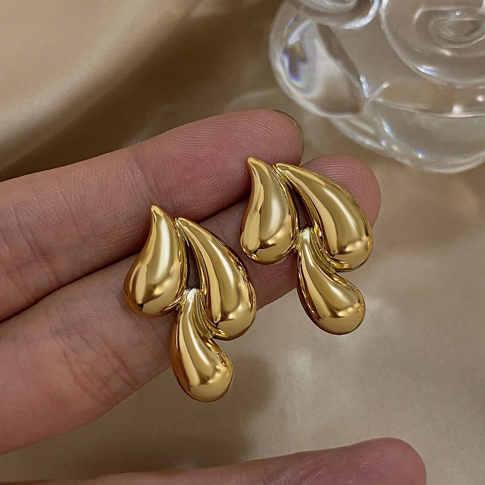 Модные асимметричные серьги Freetry в форме капли воды для женщин элегантные