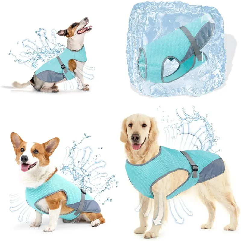 

Регулируемый светоотражающий жилет для собаки, охлаждающая жилетка, летняя крутая и удобная куртка для собаки, для кошек и собак