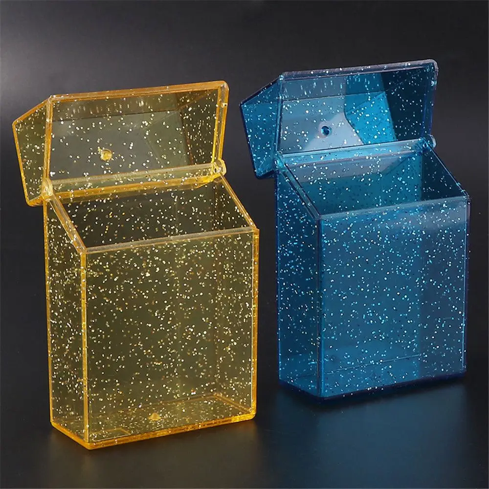

1PC Plastic Cigarette Box Case Holder Cover Shining Cigarettes Tobacco Box Portable Cigarette Holder Container