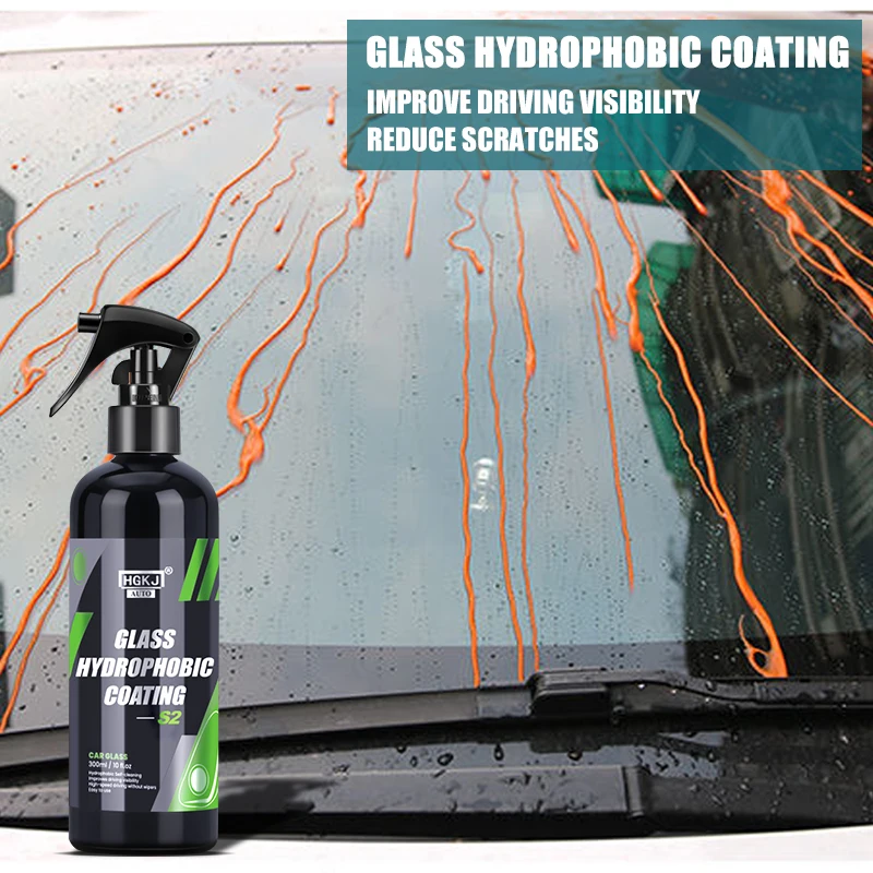 HgkjS2 Nano Hydrophobic Protection Liquid Glass Ceramic Car Coating Waterproof Coating Safe Driving Clear Vision Car Accessories