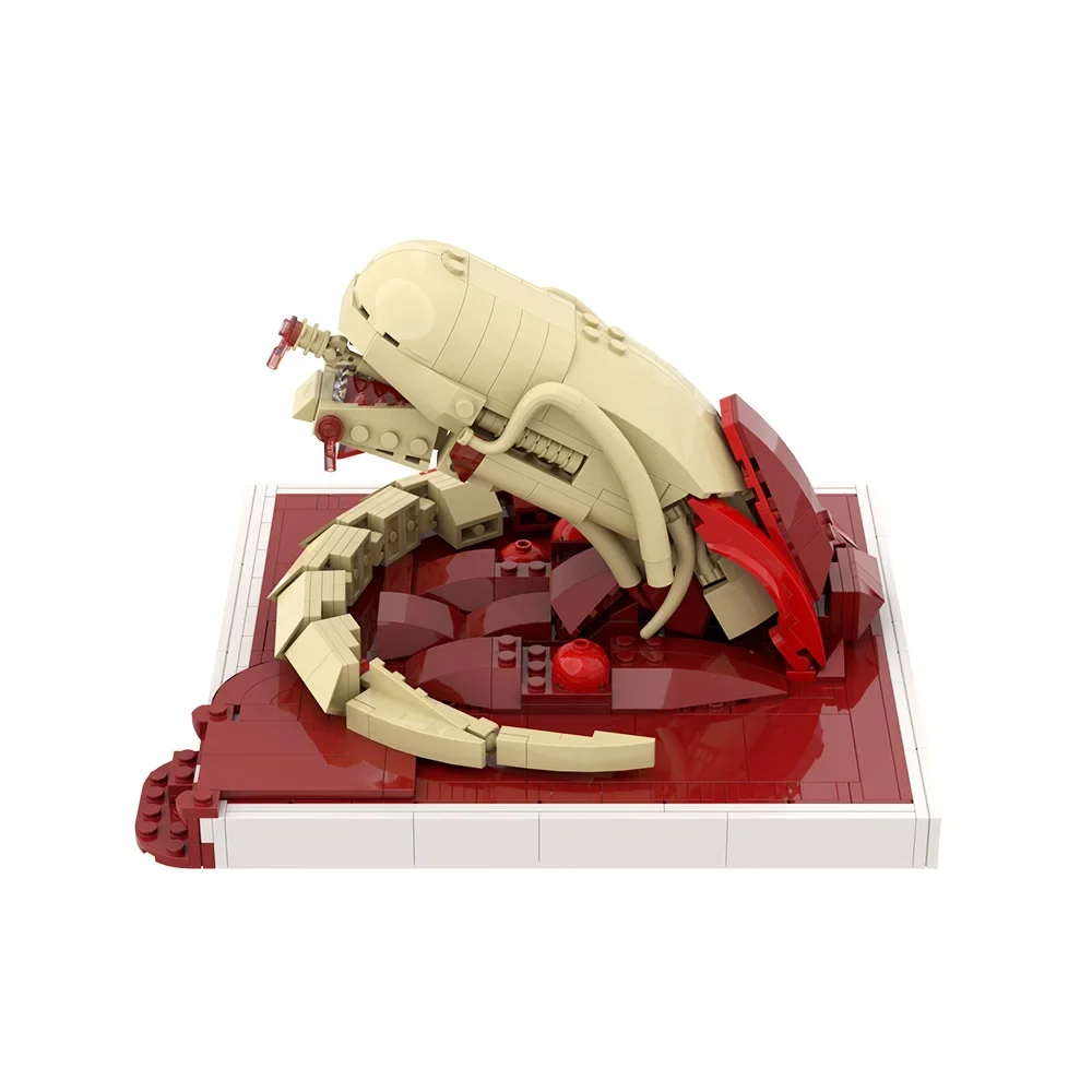 Фото Gobricks MOC Xenomorph Chestburster Строительные блоки Чужой монстр Chestburster Кирпичи Модель Facehuggers Блоки Игрушка в подарок №1