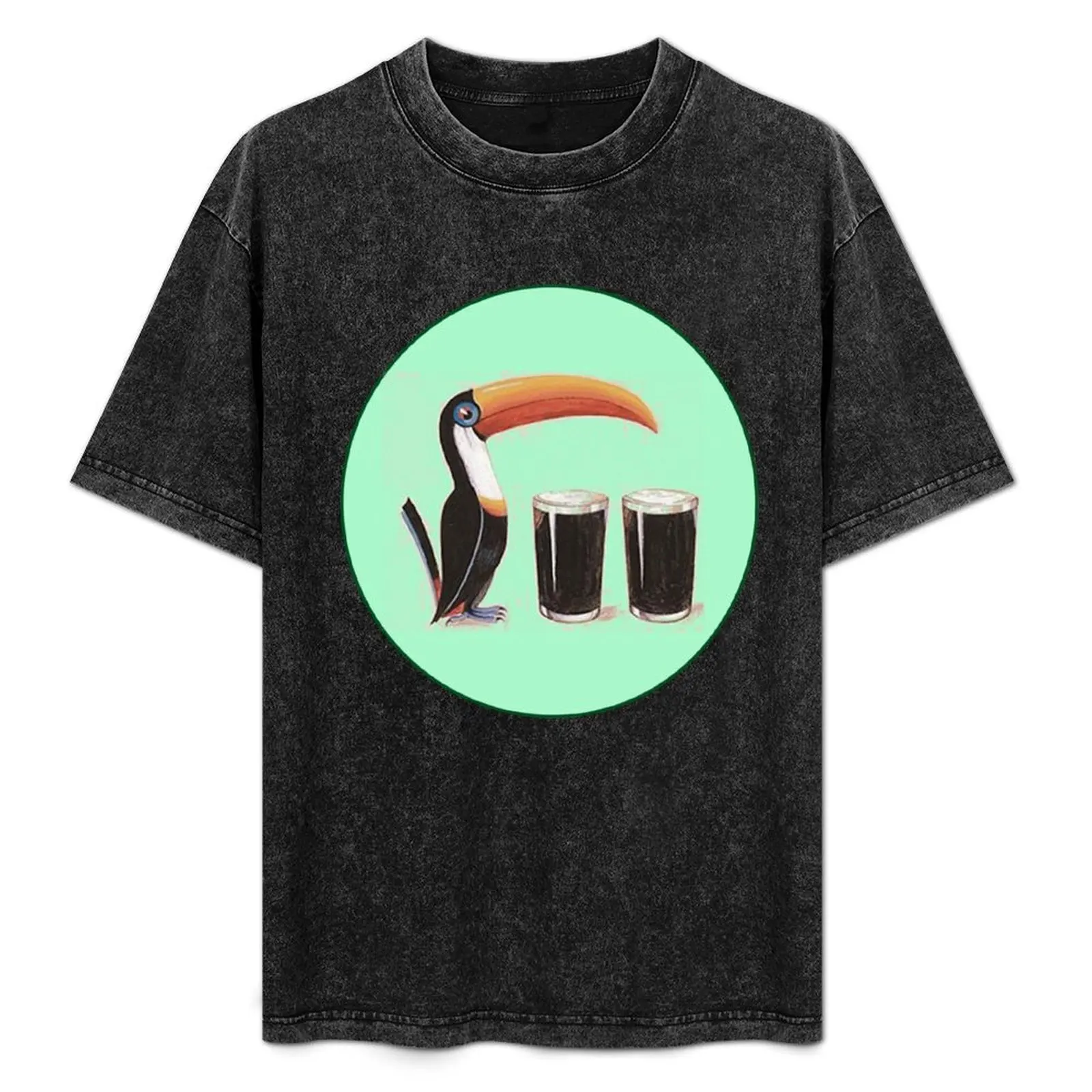 Guiness футболка с изображением тукана Мужская рисунком из аниме футболки черные
