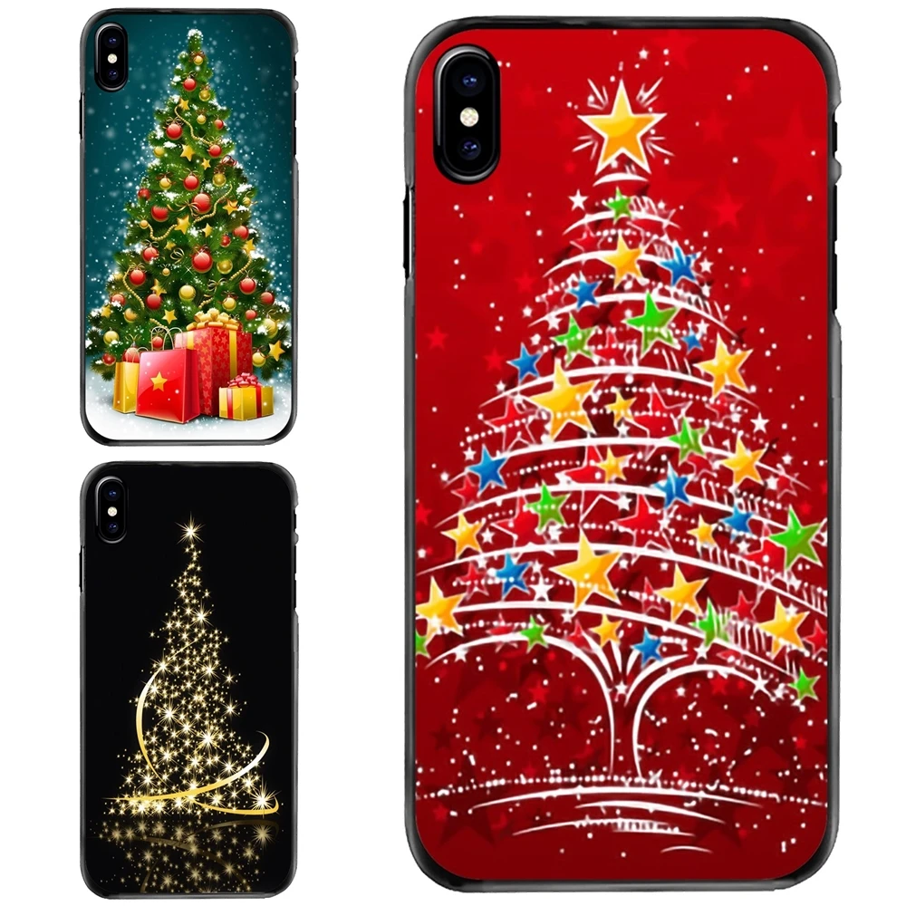 

Cartoon Christmas Tree Hard Phone Cover Case For Apple iPhone 11 12 13 14 Pro MAX Mini 5 5S SE 6 6S 7 8 Plus 10 X XR XS