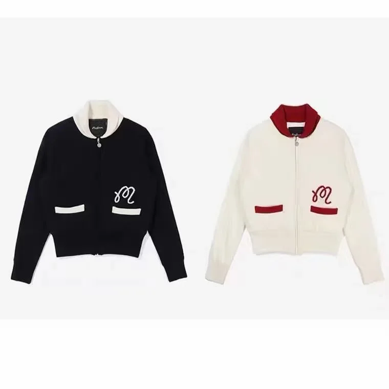 New Golf Ladies Long sleeve sweater shirt Solid color standing neck knit top with fashionable clothes outdoor