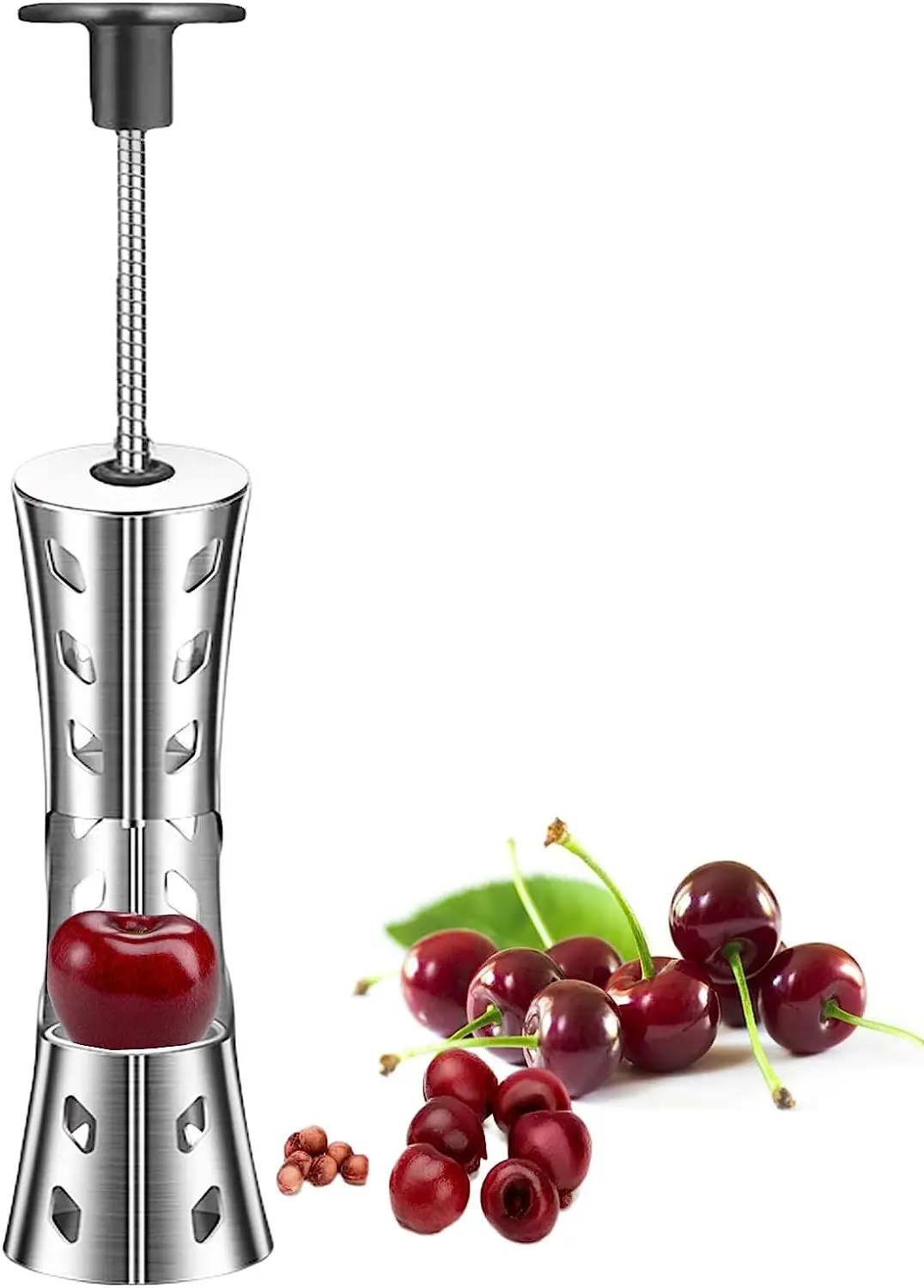

Olive Cherry Pitters Corer Tool 304 Stainless Steel Frui Seed Remove automatic rebound Press Type Multifunctional Kitchen Gadge