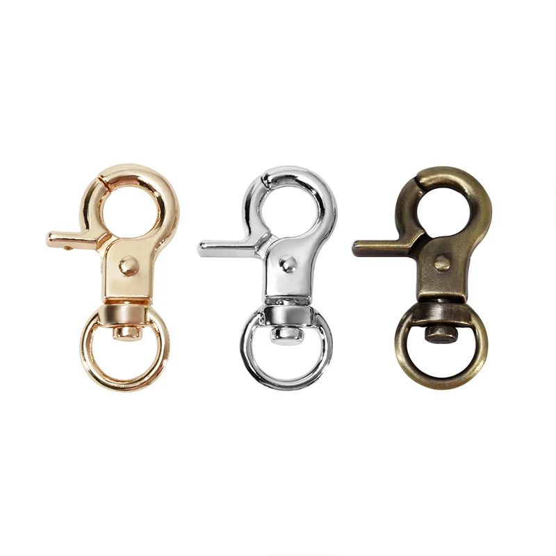4Pcs Solid Trigger Clips Swivel Eye Bolt Snap Hook Lobster Clasps for Leather Craft Bag Strap Belt Webbing Pet Dog Rope Leashes - купить по