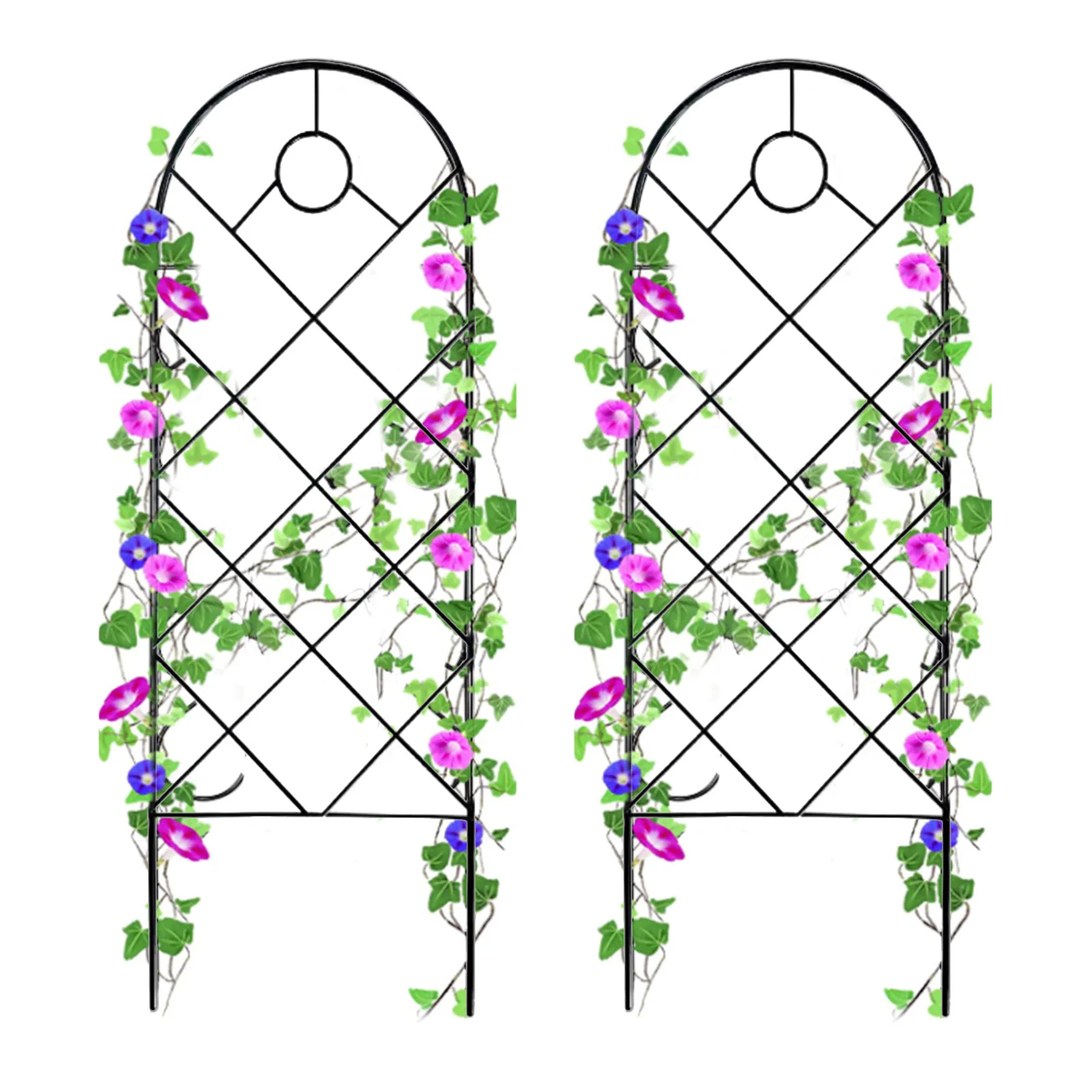 

2 Pack Garden Trellis For Climbing Plants 22.4''x 7.8 Rustproof Coated Metal Trellis Plant Support Flower Support Lattice Panels