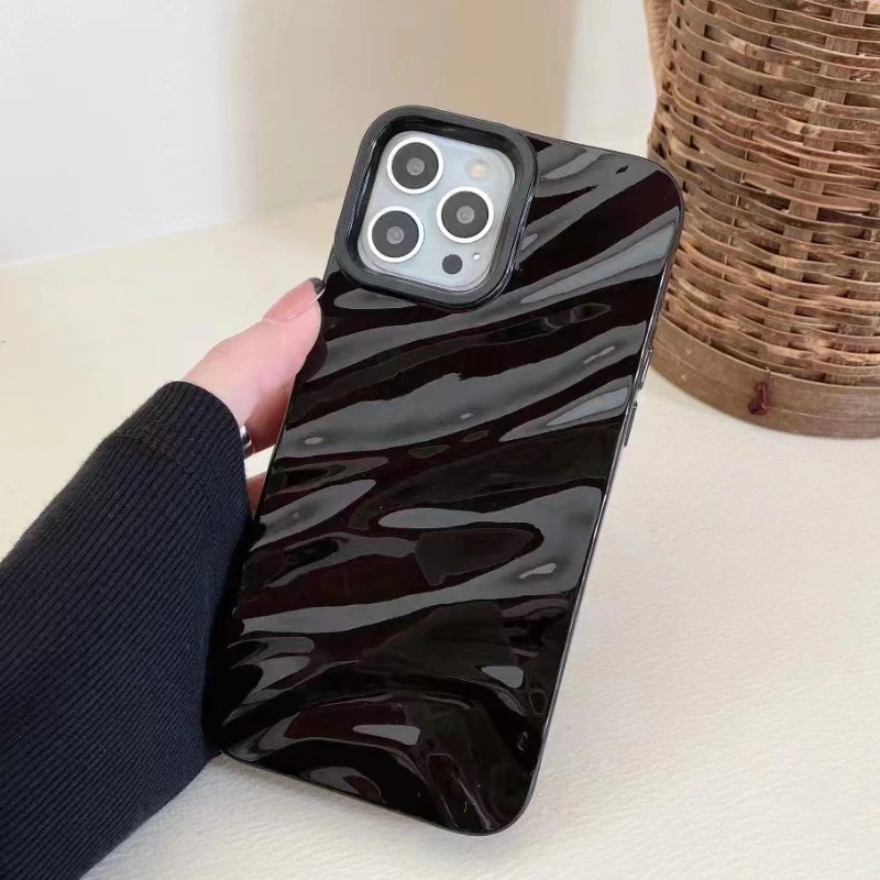 

Wrinkles Crease Water Ripples Phone Case for IPhone 14 13 12 11 Pro Max XR XS Max 14 Plus Fold Soft Silicone Shockproof Cover