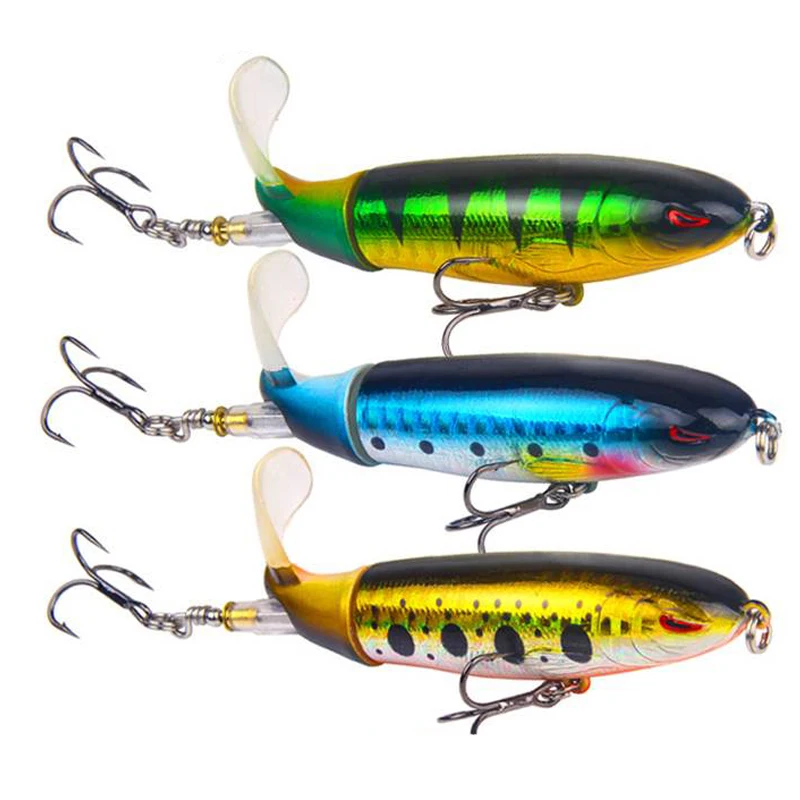 

3 шт. Whopper Plopper, 100 мм, 13 г, 15 г, 35 г, плавающий Поппер, набор приманок для рыбалки, искусственная приманка, воблер, искусственная Рыболовная Снаст...