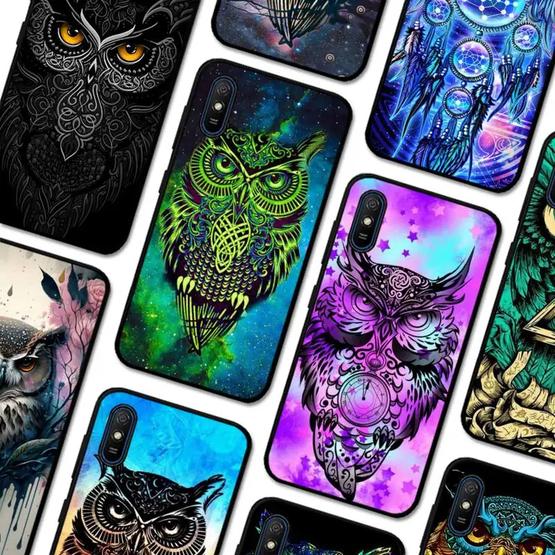 

Animal Owl Phone Case for Redmi 5 6 7 8 9 A 5plus K20 4X S2 GO 6 K30 pro