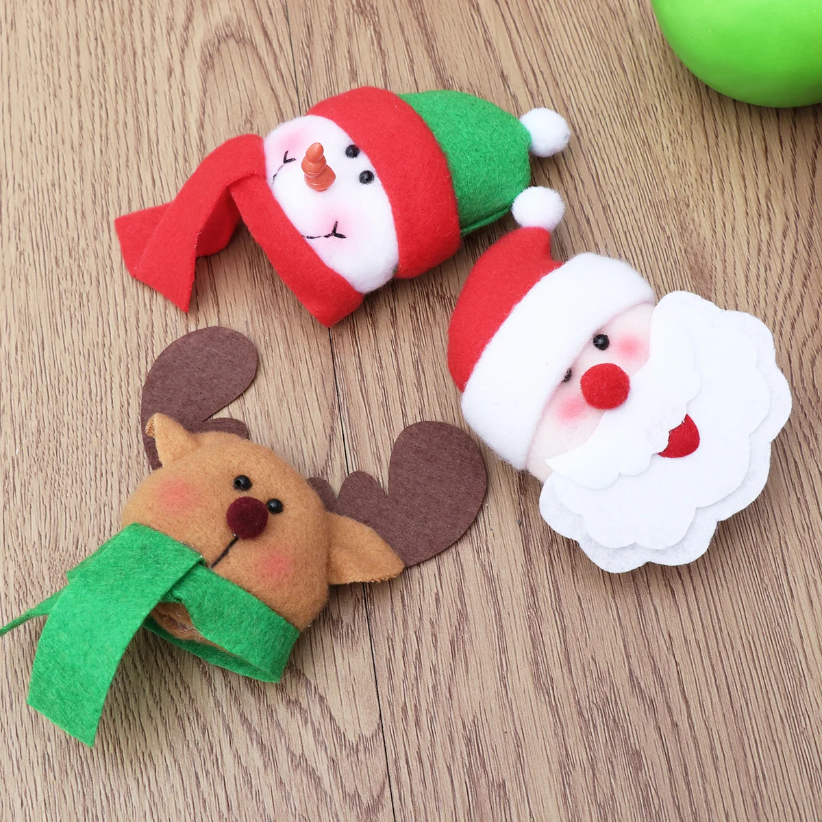 

3PCS/Set Refrigerator Magnet Snowman Christmas Decorative Nonwovens Fridge Stickers for Office