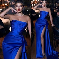 strapless royal blue evening dress long women formal party gown long maxi dress plus size special occasion gowns