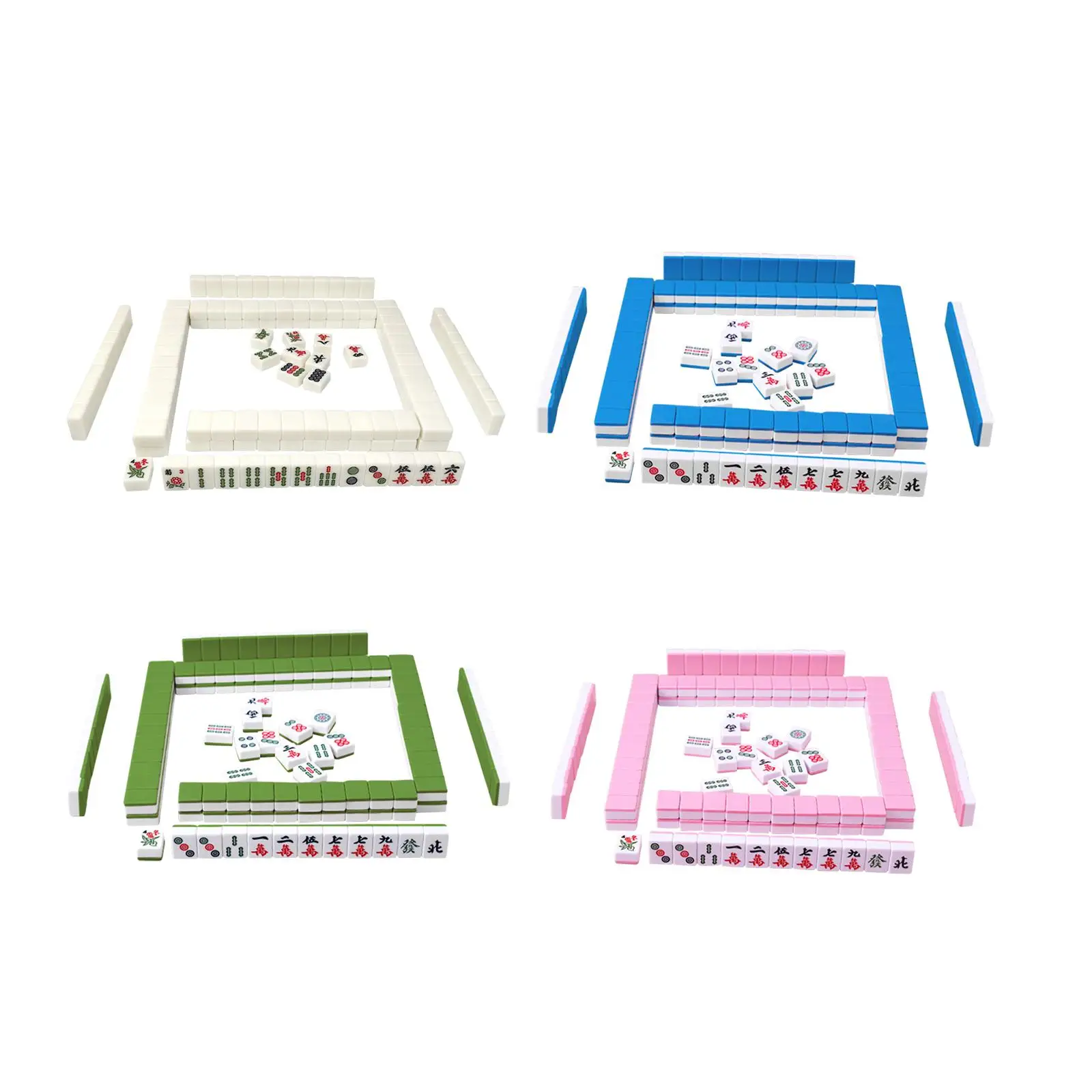 144 Плитка Мини-набор Маджонга Китайская Версия Портативная Игра Для Путешествий