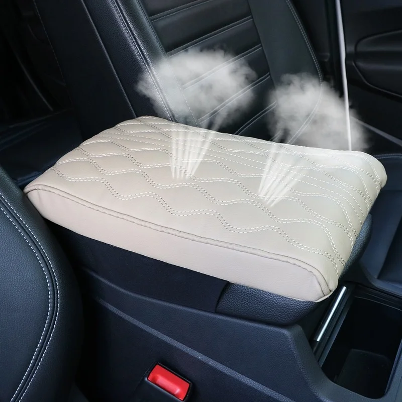 

Universal Car Armrests Mat Cover PU Leather Memory Foam Cushion Pad Decaration Interior Caravan Off Road 4x4 Auto Accessories