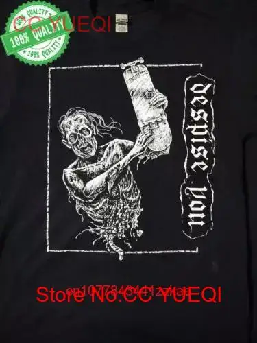 Футболка DESPISE YOU хлопковая черная группа Powerviolence TR9433 длинные или короткие рукава