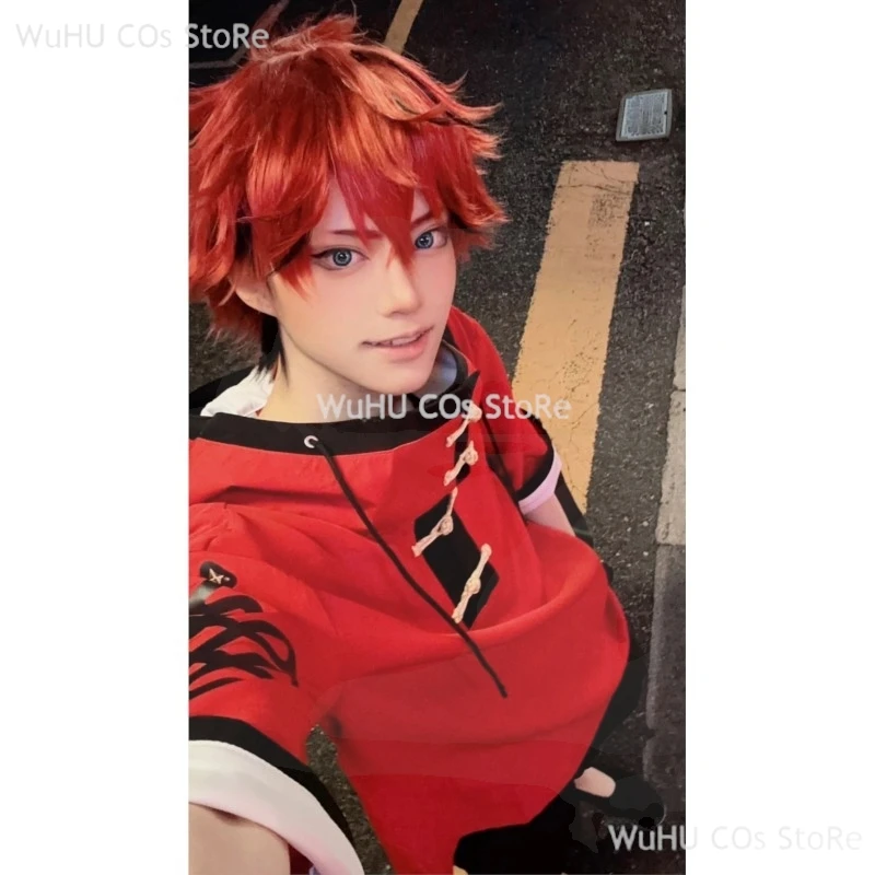 Aruma Косплей Аниме Gokurakugai Костюм Вечеринка Хэллоуин Топ Брюки Аксессуары Реквизит