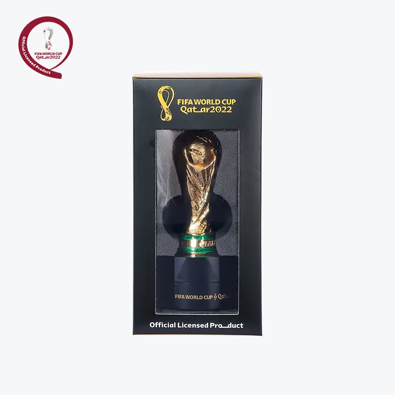 

Official authentic 2022 Qatar world cup 70mm high gold cup model (with rotating base)