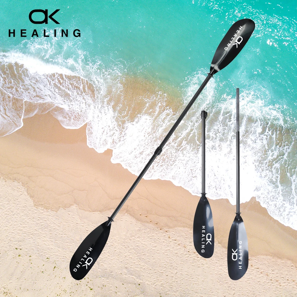S Boats 2 Sections Kayak Paddle Tool Stand Up Paddle Surf Abs Blade Fiberglass Shaft