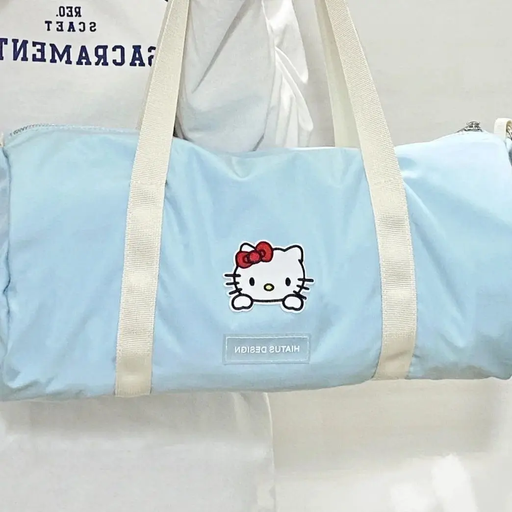 Sanrio Hello Kitty Bag Casual Sports Style Lightweight Fitness Bag Nylon Shoulder Bag Large-Capacity Crossbody  Female Yoga Bag