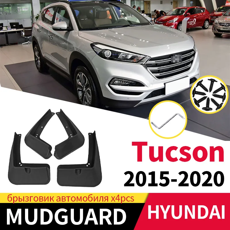 Mud Flaps For Hyundai Tucson 2015-2020 Mudflaps Splash Guard Matte Protection Mudguards Car Accessories Wheel 4PCS Black