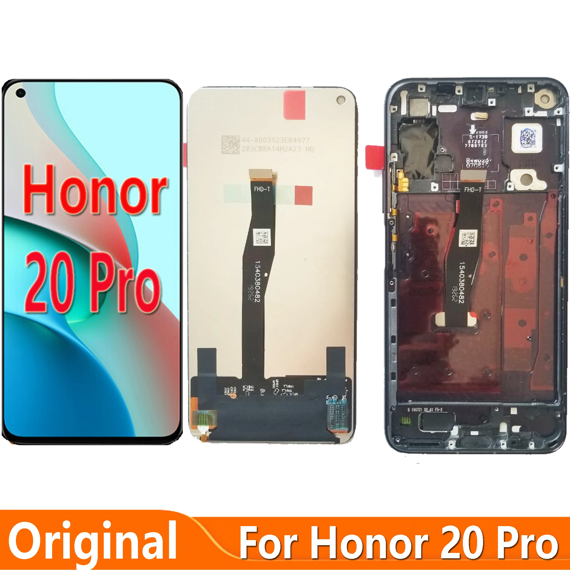 

. Original Screen 6.26" For Huawei Honor 20 Pro LCD Display Touch Screen Digitizer Replacement YAL-AL10 YAL-L41 LCD Glass