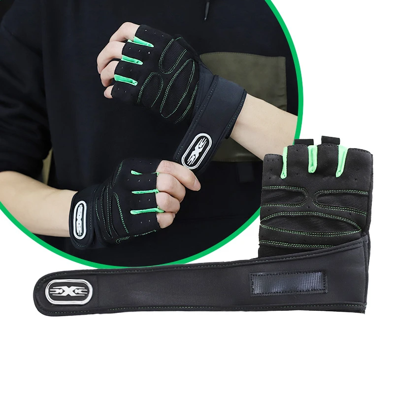 Gym Gloves Fitness Heavyweight Training Gloves Men Women Body Building Half Finger Non-Slip Gloves Wrist Weightlifting Sports images - 6