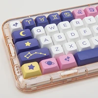 132 keys constellation theme keycap pbt xda profile keycaps for cherry mx switch mechanical keyboard anime cute diy custom set