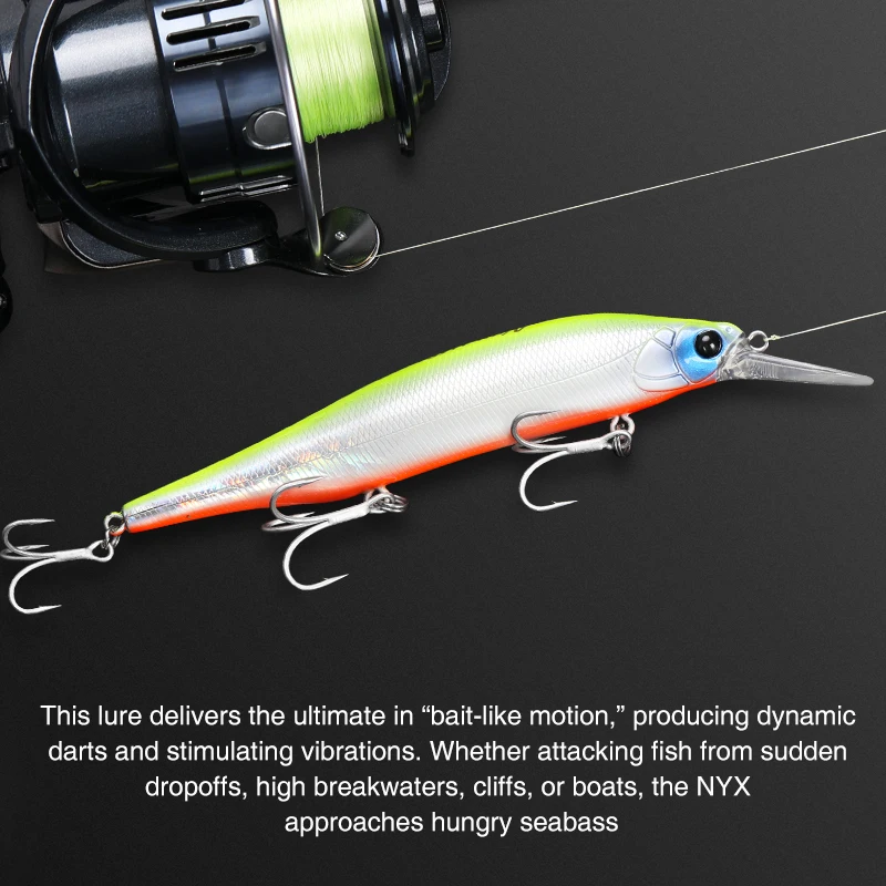 TSURINOYA 115mm 18.5g SinKing Minnow NYX 115S Max 2.8m Artificial Tungsten Weight System Hard Baits Long Casting Wobbler - купить по