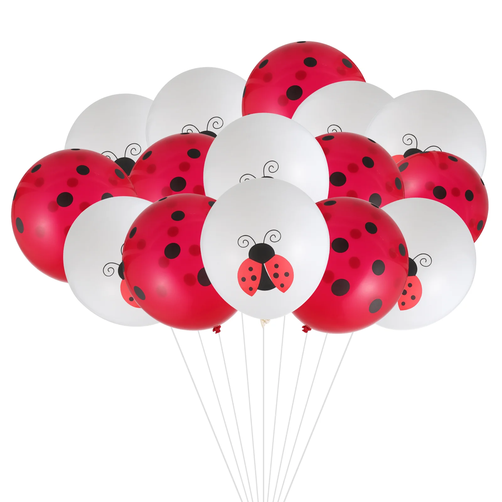 

28 Pcs Ladybug Theme Balloons Party Decoration Balloons Pretty Decoration Props