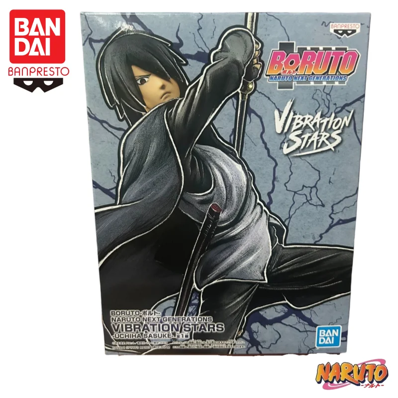 Фото В наличии Bandai Banpresto, оригинальная вибрация Наруто, звезды Учиха Саске, модель куклы, новая фигурка в штучной упаковке №1