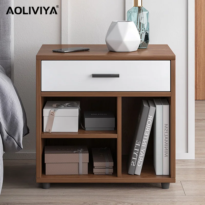 

Прикроватная тумбочка AOLIVIYA в скандинавском стиле, маленький простой сетчатый столик для хранения в спальне, Многофункциональный Маленький Шкаф