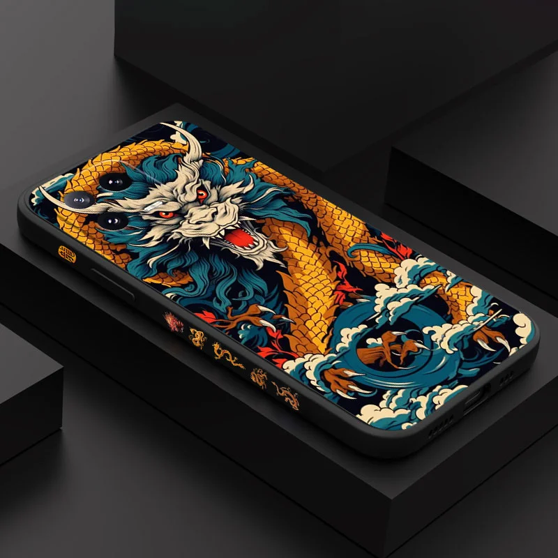 Чехол для телефона Spirit Dragon жидкий силиконовый чехол Xiaomi Mi 14 13 13T 12 12X 12T 12S 11 11T Ultra 10