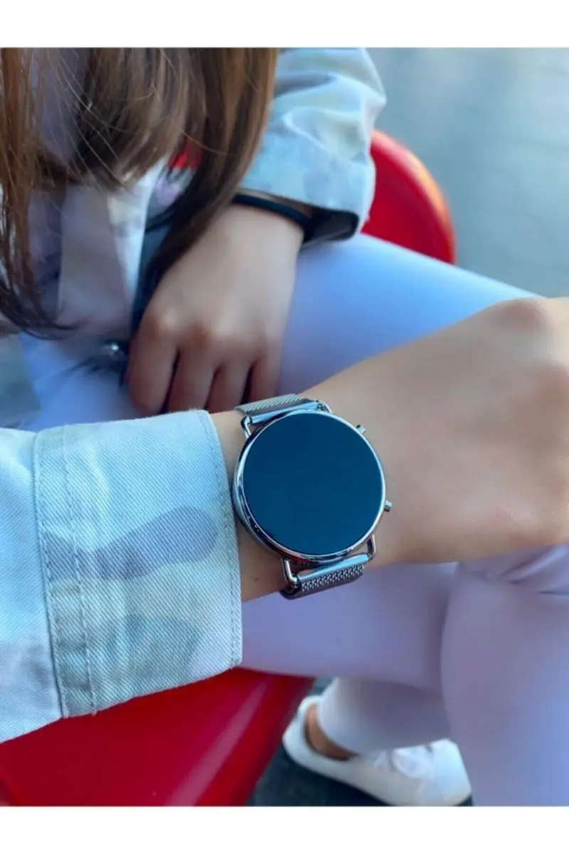 

Unisex steel case digital Led display wristwatch