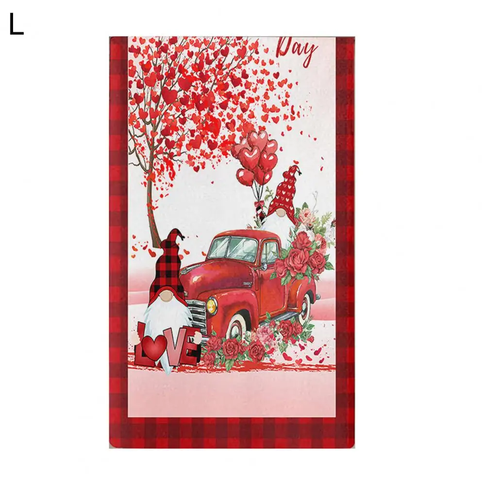 

Durable Love Heart Hand Towel Cleaning Rag Dish Towel Microfiber Wide Application