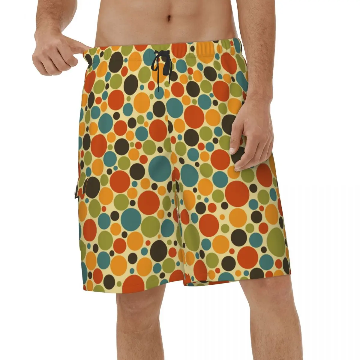 

Polka Dot Shorts 3D Mens Swimming Shorts Beach Men Beachwear