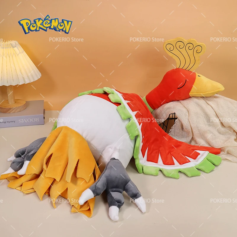 Фото Большой размер Pokemon плюшевая серия для сна Ho-Oh мягкая кукла мягкий снорлакс Umbreon Fuecoco Chikorita подушка Peluche игрушка Рождественский подарок №4