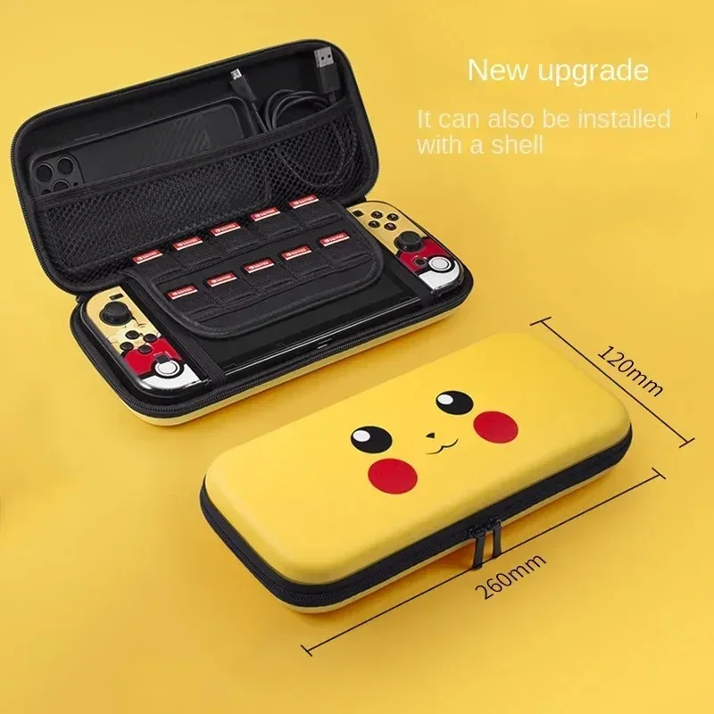 Фото Сумка для хранения Pokemon Pikachu для консоли Switch OLED NS, защитный чехол с жестким корпусом, игровые аксессуары, портативная сумка-чехол в стиле аниме №4