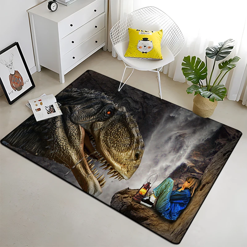 3D Jurassic Dinosaur Dragon Printed Carpet for Living Room Rugs Camping Stranger Things Picnic Mat Anti-Slip Yoga Mat Fans Gift