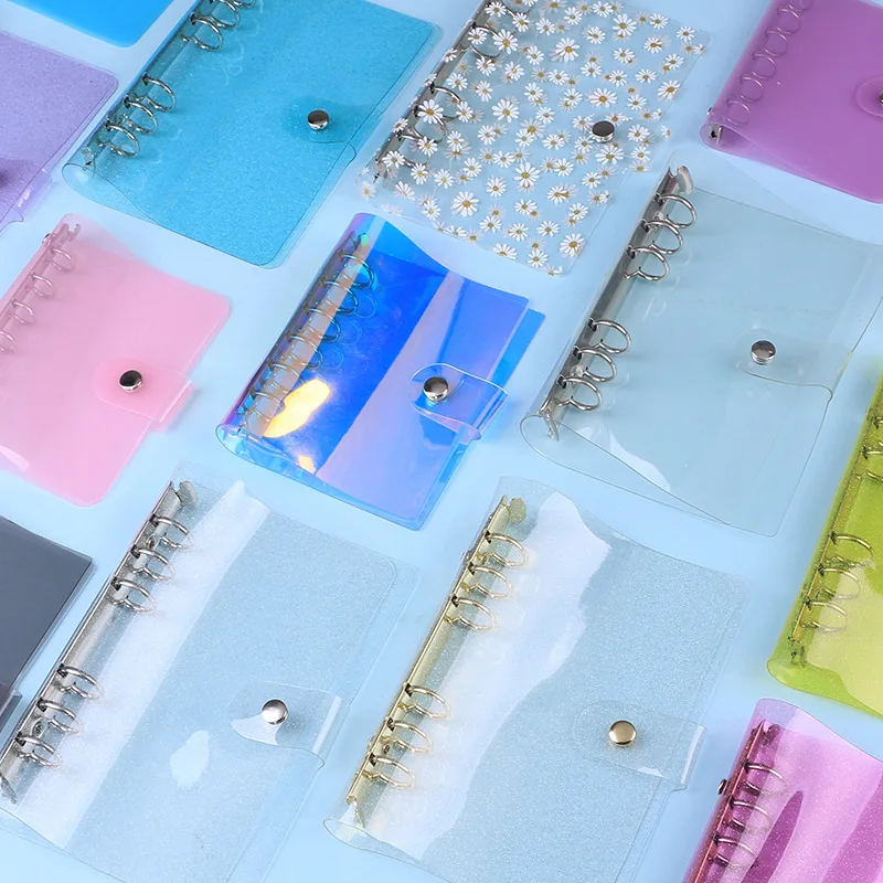 

Обложка для блокнота A6 с блестками, Обложка розового, золотого, фиолетового, синего цветов для дневника, ежедневника, планировщика, бумажная...