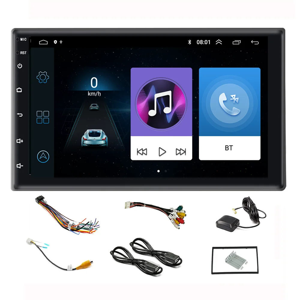 Universal Car Radio 2+32g 7 inch DVD Player GPS Navigation Double Din Car Stereo Auto Radio Touch Screen Head Unit Car MP5